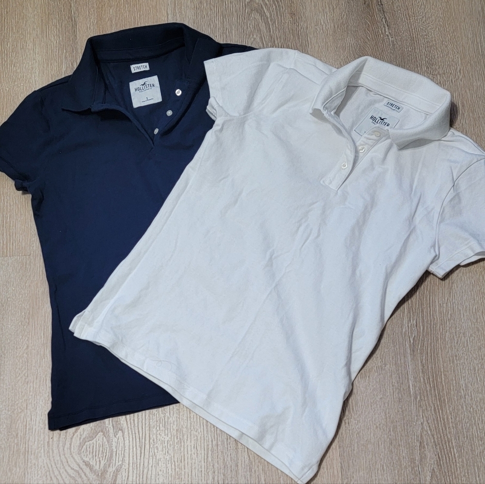 Hollister SET OF 2 T-SHIRT S WHITE/DARK BLUE